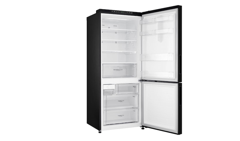 LG 450L Bottom Mount Fridge With 4½ Star Energy Rating, Black Finish, GB-450UBLX